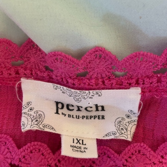 Blu Pepper Vibrant Pink Floral Blouse - Picture 2 of 8